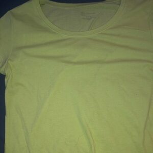 Yellow and purple T-shirts